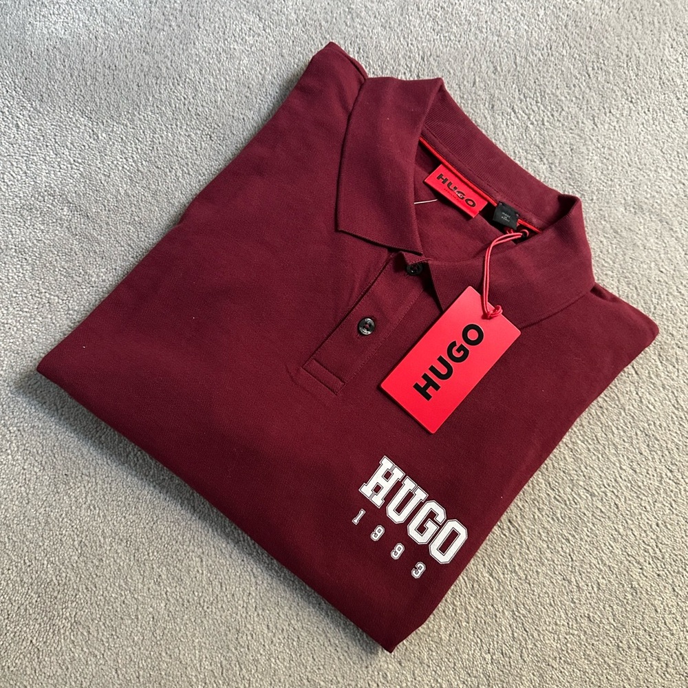 HUGO Burgundy Polo